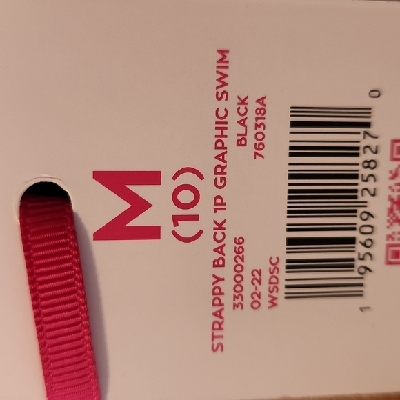 Justice Graphic Racerback One-Piece Swimsuit Size M NWT - Picture 12 of 14